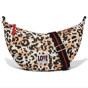 Brighton Spotted Leopard Love Swing Bag new NWT
